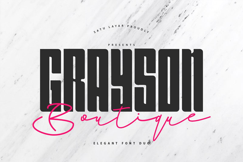 grayson boutique african font