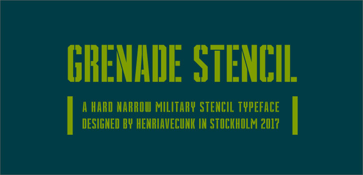 grenade stencil military font