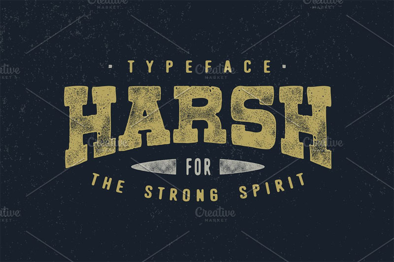 harsh typeface industrial font