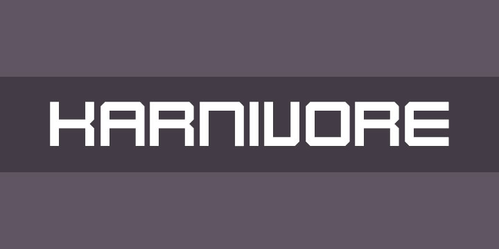 karnivore industrial font