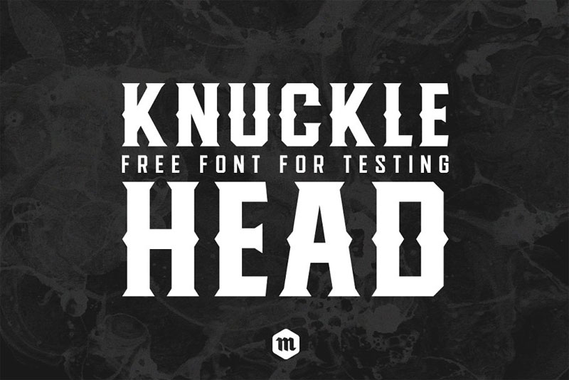 knucklehead typeface industrial font