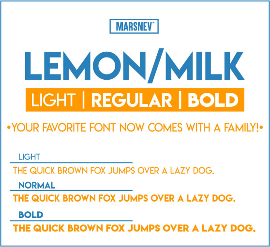lemon/milk geometric font