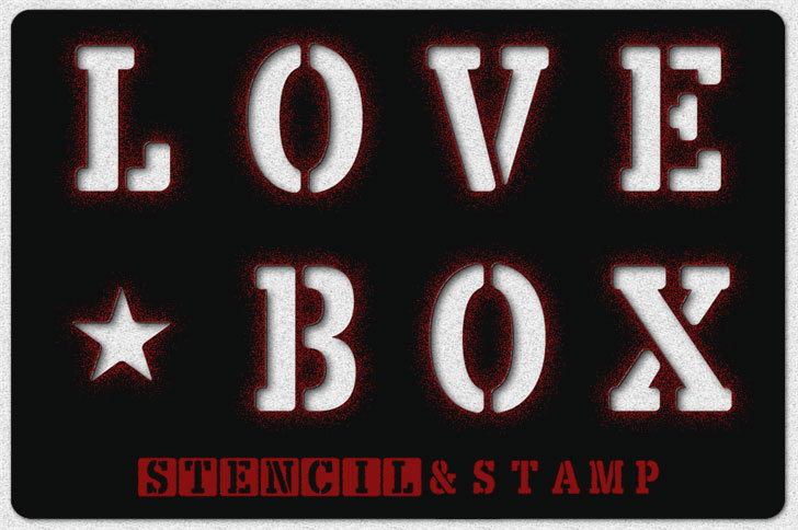 love box military font