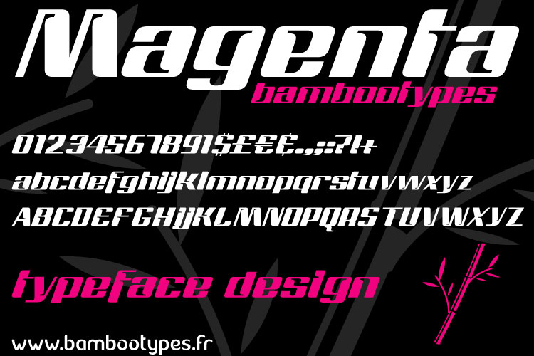 magenta space font