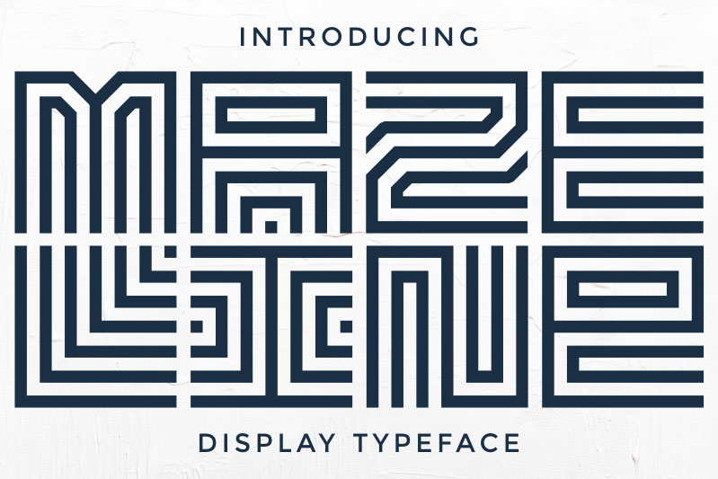 maze line space font