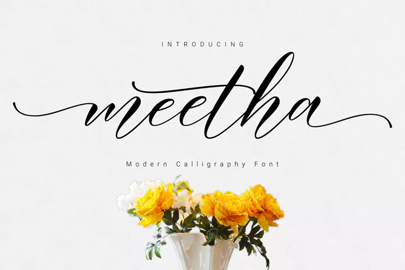 meetha script embroidery font