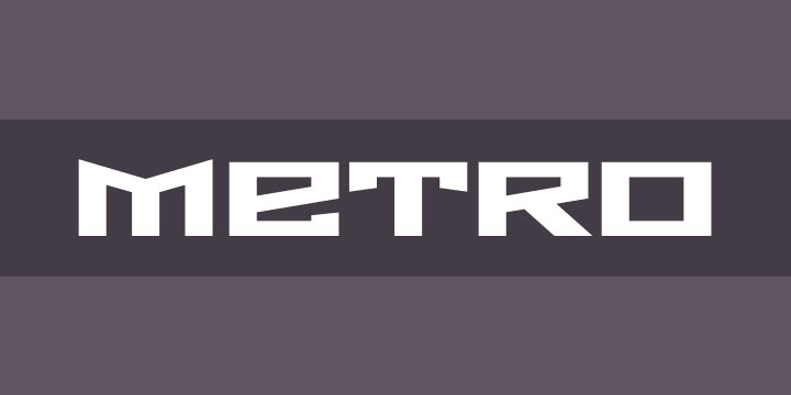 metro industrial font