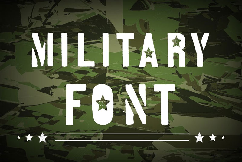 military military font