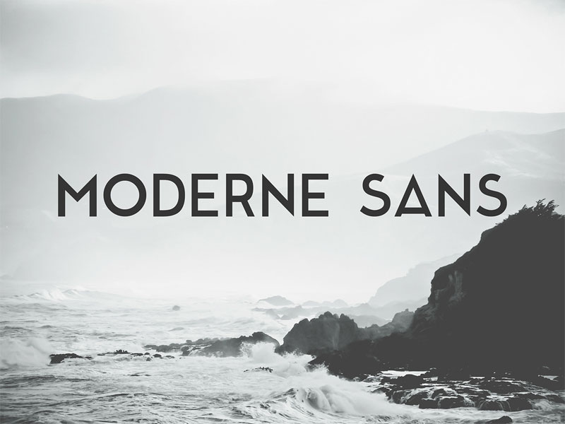 moderne geometric font
