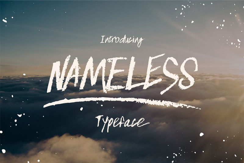 nameless typeface chalkboard font