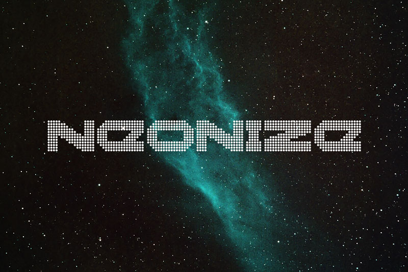 neonize space font