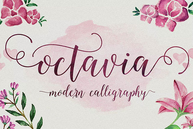 octavia script embroidery font
