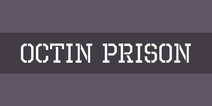 octin prison industrial font
