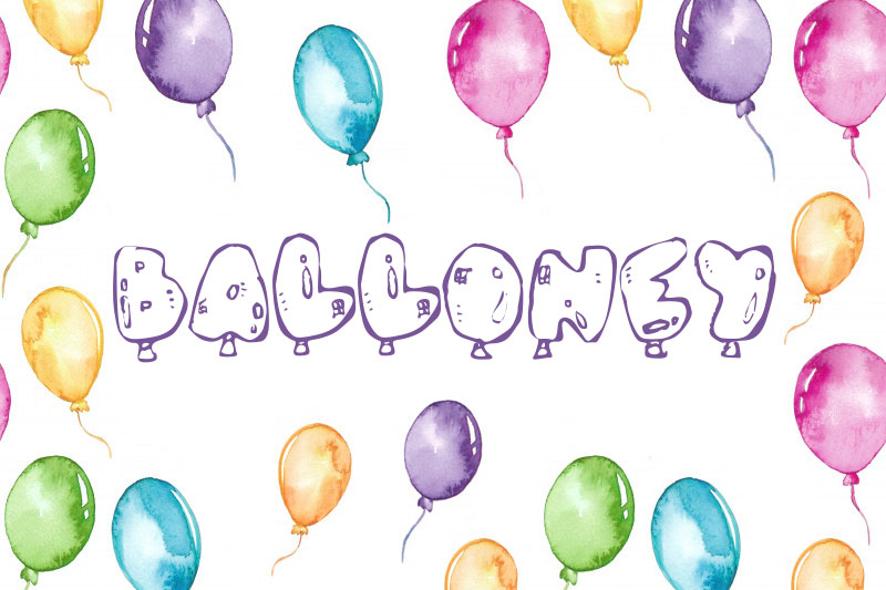 oh, balloney balloon font
