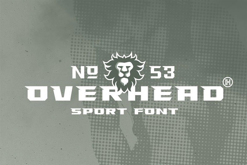 overhead typeface sports font