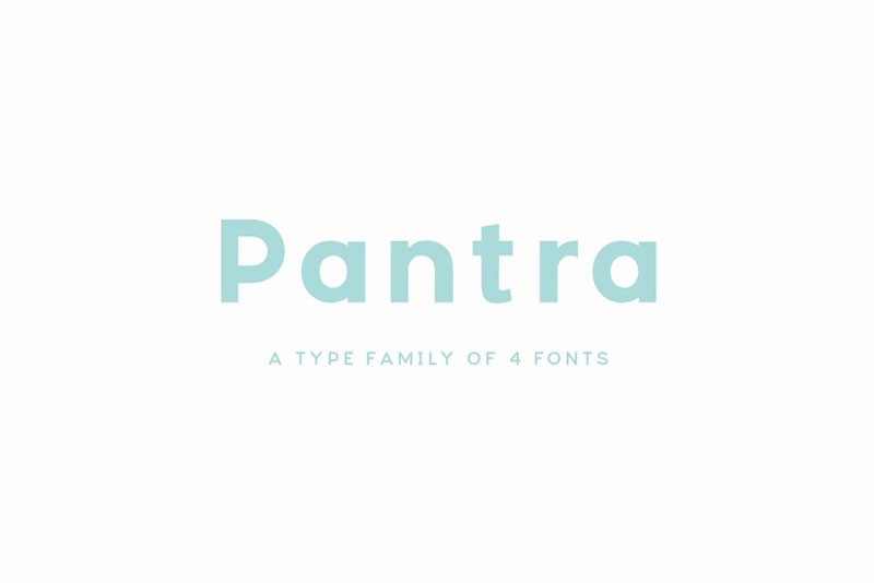 pantra type family geometric font