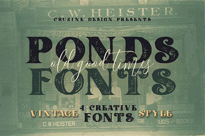 ponds typeface 70s font