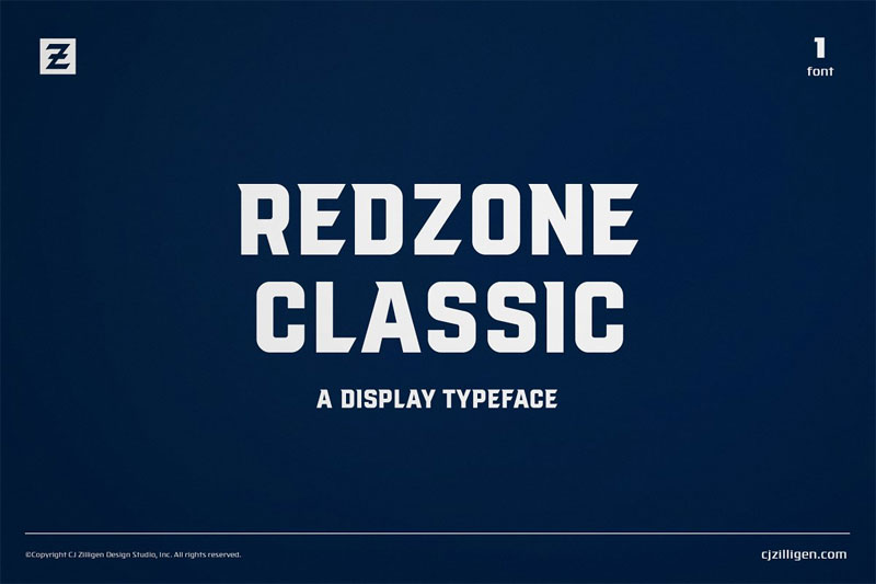 redzone classic sports font