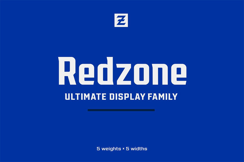redzone display family sports font
