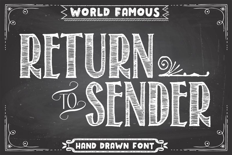 return to sender chalkboard font