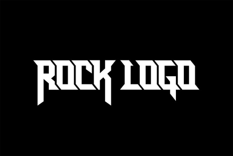 rock logo space font
