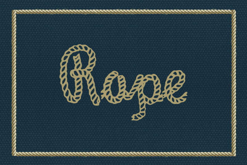 rope mf embroidery font