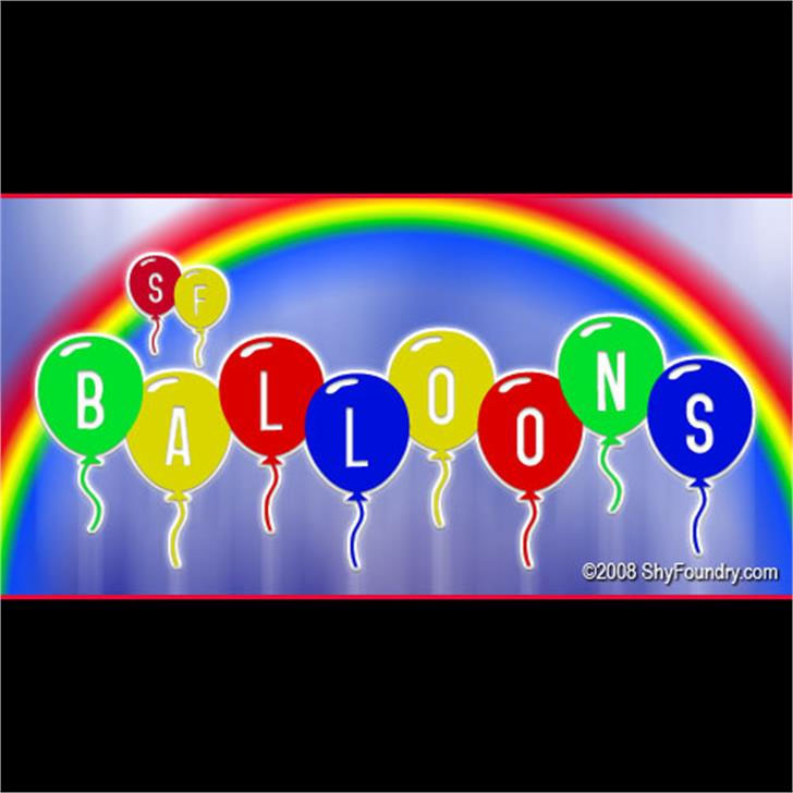 sf balloons balloon font