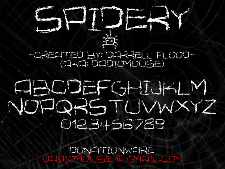 spidery chalkboard font