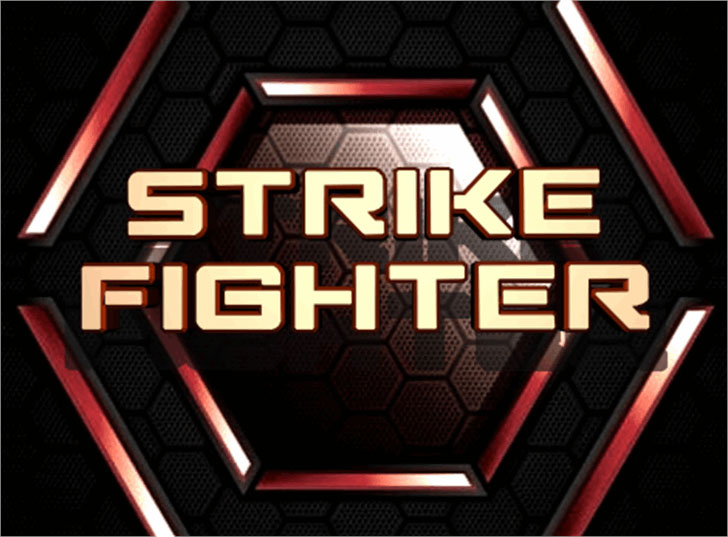 strike fighter military font