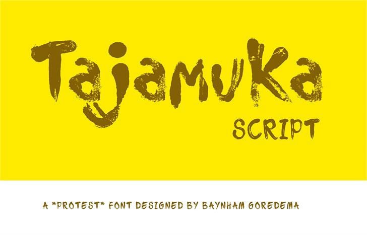 tajamuka script african font