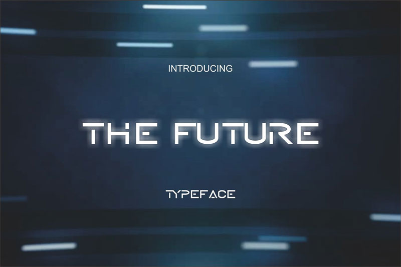 the future typeface space font