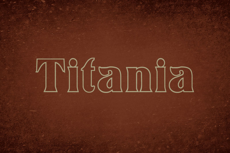 titania 70s font
