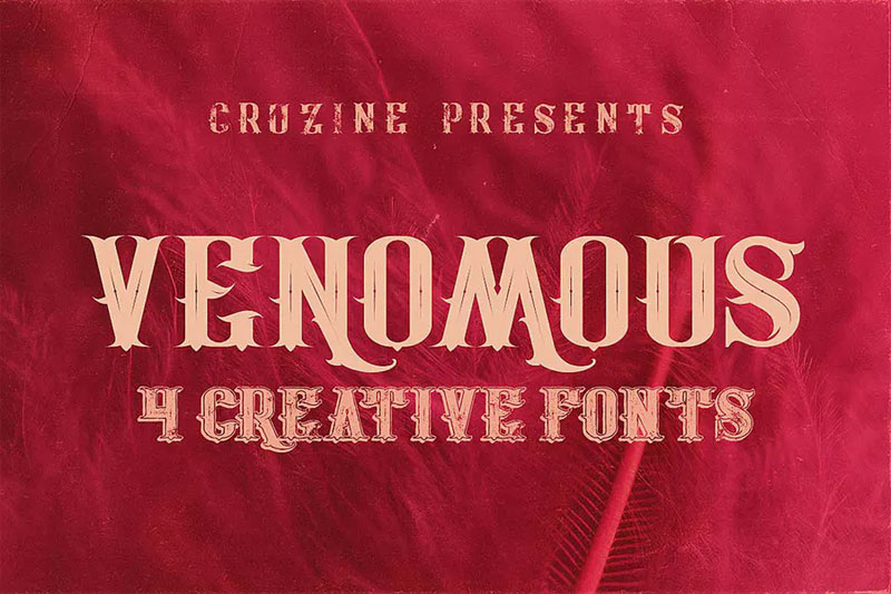 venomous typeface 70s font