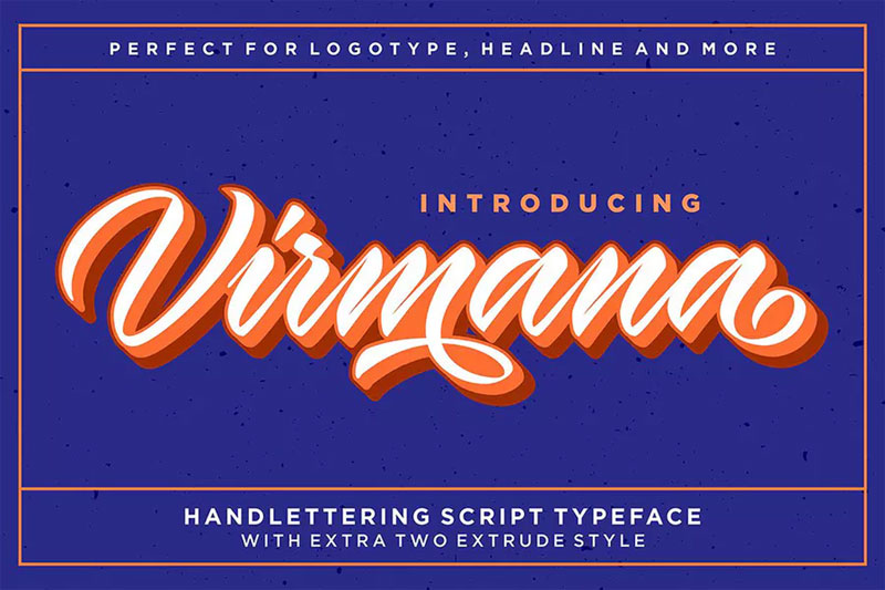 virmana script 70s font