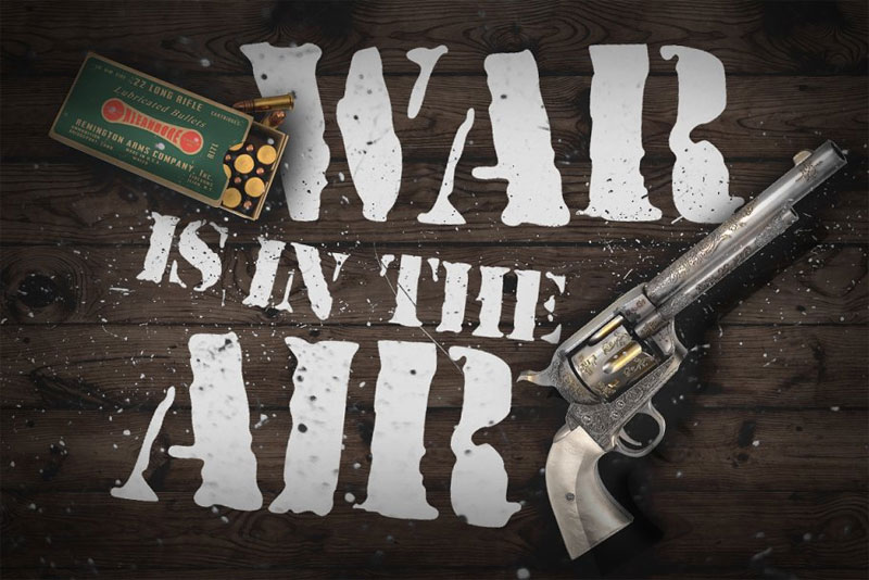 war is in the air military font