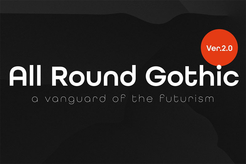 all round gothic rounded font
