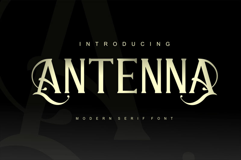 antenna condensed font