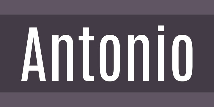 antonio condensed font