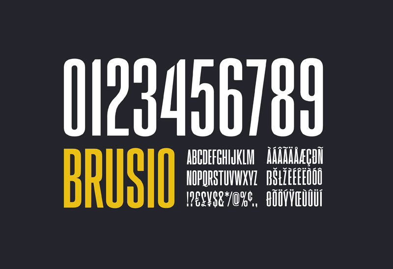 brusio condensed font