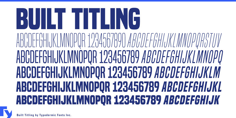 built titling condensed font