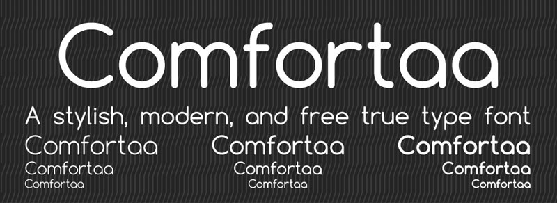 comfortaa rounded font