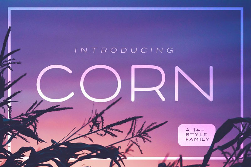 corn rounded font