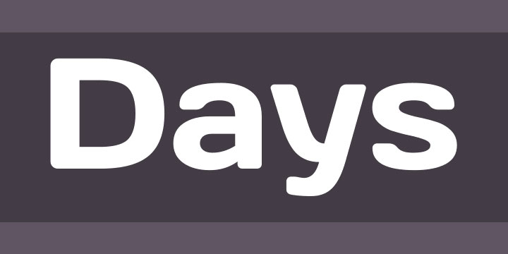 days rounded font