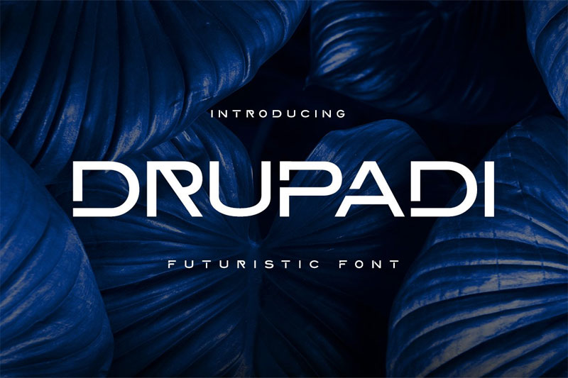 drupadi futuristic font