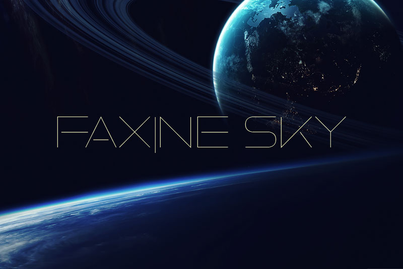 faxine sky futuristic font