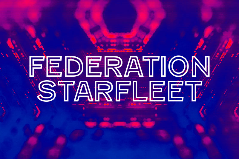 federation starfleet hull 23rd futuristic font