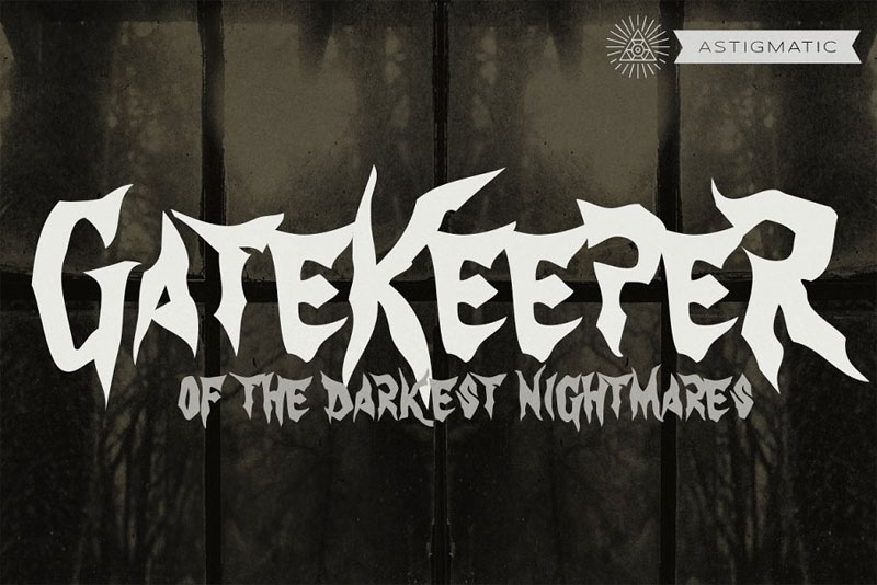 gatekeeper aoe creepy font