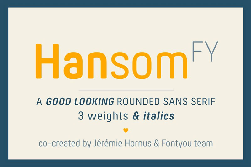 hansom fy regular rounded font