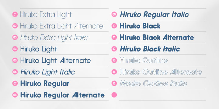 hiruko rounded font