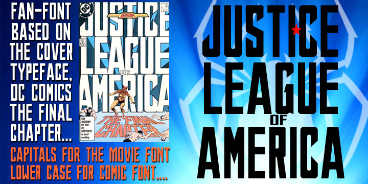 justice league condensed font
